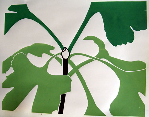 Ginkgo screen print