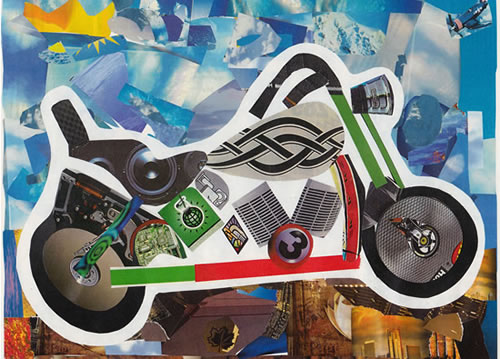 Motorcycle collage